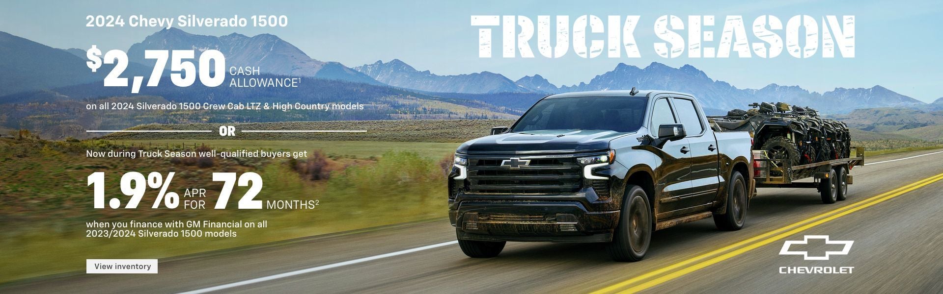 $2,750 cash allowance. Or, now during Truck Season well-qualified buyers get 2.9% APR for 72 mont...